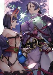  55level fate/grand_order horns minamoto_no_raikou_(fate/grand_order) shuten_douji_(fate/grand_order) 