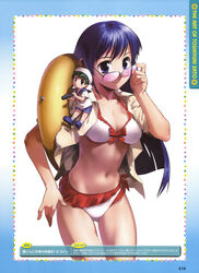  bikini cleavage mamoru_kun_ni_megami_no_shukufuku_wo open_shirt satou_toshiyuki swimsuits takasu_ayako yoshimura_mamoru 