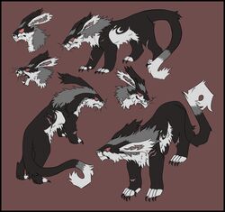  alien black_border border captain captain_blackclaw demon felid feral feralasar hit_man hybrid lagomorph leporid male mammal model_sheet pirate pirate_captain rabbit ringed_eyes serial_killer skypirate trans_(lore) trans_man_(lore) zinzick 