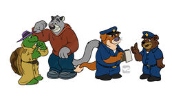  16:9 2023 anthro bear bear_(franklin) biped bottomwear brok_the_investigator brown_body clothing cowcat_games domestic_cat felid feline felis franklin_(series) franklin_turtle graff_filsh grey_body group hat headgear headwear hoodie hubie360 hybrid mammal mustelid ott_(brok_the_investigator) otter pants reptile scalie simple_background slightly_chubby suid suina topwear turtle warthog white_background widescreen young 