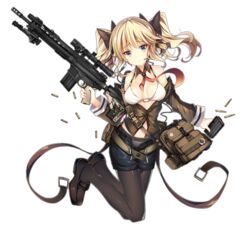  ar-10 bag bare_shoulders battle_rifle belt bikini bikini_top_only black_footwear black_pantyhose black_ribbon black_shorts blazer blonde_hair blue_eyes blush bow bow_panties breasts brown_jacket buckle bullet closed_mouth clothes_writing collarbone copyright_name detached_collar female floating frown full_body girls&#039;_frontline gun hair_ornament hair_ribbon headset holding holding_gun holding_magazine_(weapon) holding_weapon jacket jianren larue_tactical_obr legs_up light_smile loafers logo long_hair long_sleeves magazine_(weapon) medium_breasts midriff navel necktie obr_(girls&#039;_frontline) off_shoulder official_art open_clothes open_fly open_jacket panties panties_under_pantyhose pantyhose partially_unbuttoned red_necktie ribbon rifle scope shiny_skin shoes short_shorts shorts shoulder_bag sidelocks solo stomach swimsuit transparent_background trigger_discipline twintails underwear weapon white_bikini wide_sleeves 