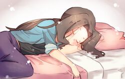  brown_hair female kikuhime medarot sleeping tagme 