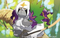  2019 ape forest generation_7_pokemon haplorhine mammal naoki_saito nintendo official_art oranguru plant pokemon pokemon_(species) pokemon_tcg primate solo tree 