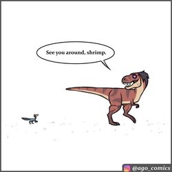  1:1 ambiguous_gender dialogue dinosaur dromaeosaurid duo english_text extinct feral pet_foolery prehistoric_species reptile roxy_the_t-rex scalie text theropod twig_the_velociraptor tyrannosaurid tyrannosauroid tyrannosaurus tyrannosaurus_rex velociraptor 