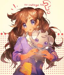  ? bad_id bad_pixiv_id braid brown_hair dark_skin english espurr gen_6_pokemon long_hair looking_at_viewer matiere_(pokemon) namie-kun open_mouth patches pokemon pokemon_(creature) pokemon_(game) pokemon_xy purple_eyes sweater twin_braids 