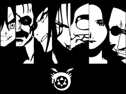  black envy fullmetal_alchemist gluttony greed lust pride sloth wrath 