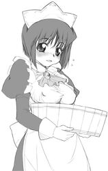  breasts female greyscale maid monochrome siesta_(zero_no_tsukaima) solo yamaguchi_homupe zero_no_tsukaima 