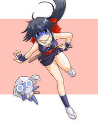  1boy azumaya_koyuki dororo_(keroro_gunsou) female keroro_gunsou ninja panties ponytail tabi underwear 