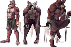  2021 abs anthro belt biceps big_muscles biped black_sclera bottomwear canid canine chains claws clothed clothing cybernetic_ear cybernetics digital_media_(artwork) digital_painting_(artwork) eye_patch eyewear finger_claws five_nights_at_freddy&#039;s five_nights_at_freddy&#039;s_2 five_nights_at_freddy&#039;s_4 fox foxy_(fnaf) fur grey_sclera group hook hook_hand leaning leaning_forward looking_at_viewer machine male mammal muscular muscular_anthro muscular_male nightmare_foxy_(fnaf) nipples pecs pinumontbalou pose red_body red_fur scar scottgames shorts simple_background standing tan_body tan_fur teeth toe_claws topless trio whiskers white_background withered_foxy_(fnaf) yellow_eyes 