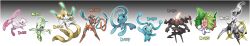  absudres absurdres arceus celebi darkrai deoxys highres jirachi long_image manaphy mew no_humans pearl7 phione pokemon pokemon_(game) shaymin simple_background wide_image 