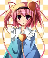  alternate_hairstyle commentary_request female hairband komeiji_satori liya pink_eyes pink_hair solo touhou twintails 