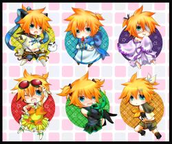  boy cosplay gumi_(cosplay) hakiri_tooru_(len0530) hatsune_miku_(cosplay) kagamine_len kagamine_rin_(cosplay) kaito_(cosplay) kamui_gakupo_(cosplay) male male_focus vocaloid 