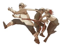  dark_skin karui killer_bee kumogakure_symbol naruto naruto_shippuuden ninja omoi omoi_(naruto) pixiv_thumbnail red_hair resized white_hair ynz-123009 