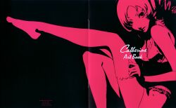  catherine_(character) catherine_(game) crease monochrome soejima_shigenori thighhighs 