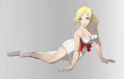  bra catherine_(character) catherine_(game) cleavage dress soejima_shigenori thighhighs 