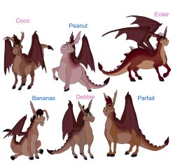  2026 absurd_res asinus bananas_(shrek) belly bent_leg big_belly black_eyebrows black_mane bodily_fluids border brother_(lore) brother_and_sister_(lore) brothers_(lore) brown_body brown_eyes brown_fur brown_mane brown_tail buckteeth character_name chubby_cheeks closed_smile coco_(shrek) confident debbie_(shrek) derp_eyes digital_drawing_(artwork) digital_media_(artwork) donkey dragon dreamworks dronkey drooling eclair_(shrek) english_description english_text equid equine eyebrows eyelashes female female_feral feral flat_colors fur grey_mane grey_spines group half-closed_eyes happy hi_res hooves hybrid hyzenthlayrose larger_female larger_feral larger_male lidded_eyes long_ears male male_feral mammal mane markings membrane_(anatomy) membranous_wings mouth_closed multicolored_body multicolored_fur multicolored_mane multicolored_tail mythological_creature mythological_scalie mythology narrowed_eyes nude nude_female nude_male open_mouth open_smile overweight overweight_feral overweight_male parfait_(shrek) peanut_(shrek) pink_body pink_fur pink_tail pink_tongue quadruped red_body red_fur red_membrane red_spots red_tail red_wings saliva scalie short_mane shrek_(series) sibling_(lore) simple_background sister_(lore) sisters_(lore) sitting size_difference smaller_female smaller_feral smile spots spotted_body spotted_fur standing tail tail_spines tan_sclera teeth text tongue two_tone_mane unguligrade white_background white_border winged_dragon wings 