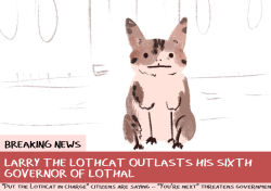  alien ambiguous_gender awkward_expression brown_body brown_ears brown_fur domestic_cat dot_eyes english_description english_text felid feline felis feral full-length_portrait fur hi_res humor larry_chief_mouser_to_the_cabinet_office looking_at_viewer loth-cat male_(lore) mammal mouth_closed news_ticker outside pointy_ears politics portrait pose potes_(stealingpotatoes) simple_eyes sitting sitting_on_ground solo star_wars star_wars_rebels stripes tan_body tan_fur text united_kingdom 