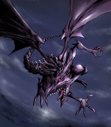  bad_id bad_pixiv_id commentary_request dragon duel_monster flying highres nakatomo108 no_humans red-eyes_black_dragon sharp_teeth teeth yu-gi-oh! 