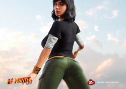  1girls 3d arabian avengers big_breasts breasts clothed clothed_female clothes clothing dark-skinned_female dark_skin daz_3d daz_studio female female_only fully_clothed ga3ddolls human human_only kamala_khan marvel marvel&#039;s_avengers_(game) ms._marvel solo solo_female video_games 