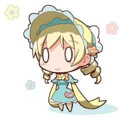  0_0 blonde_hair bonnet candeloro commentary_request drill_hair female gerotan mahou_shoujo_madoka_magica mahou_shoujo_madoka_magica_(anime) smile solo tomoe_mami twin_drills twintails 