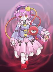  commentary_request eyeball female highres kitsuan komeiji_satori mechanization medarot orange_eyes pink_hair short_hair solo third_eye touhou 