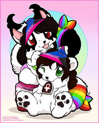  2023 accessory ankh anthro bandana bisexual_pride_colors black_body black_fur black_hair blep brown_hair canid canine canis chibi clothed clothing demisexual_pride_colors digital_drawing_(artwork) digital_media_(artwork) domestic_cat duo featureless_crotch felid feline felis female footwear fur furgonomics green_eyes hair hat headgear headwear hindpaw icon kemono kerchief legwear lesbian_pride_colors lgbt_pride male mammal multicolored_bandanna multicolored_clothing multicolored_footwear multicolored_kerchief multicolored_legwear multicolored_panties multicolored_socks multicolored_thigh_highs multicolored_thigh_socks multicolored_underwear nude o-kemono o-kemono_(character) panties pawpads paws pink_lesbian_pride_colors pride_color_accessory pride_color_bandanna pride_color_clothing pride_color_footwear pride_color_kerchief pride_color_legwear pride_color_panties pride_color_socks pride_color_tail_accessory pride_color_thigh_highs pride_color_thigh_socks pride_color_underwear pride_colors pussycat_(o-kemono) rainbow_pride_colors red_eyes scarf six-stripe_rainbow_pride_colors socks tail tail_accessory text thigh_highs thigh_socks tongue tongue_out underwear underwear_on_head white_body white_fur wolf 