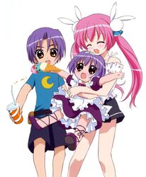  2girls angel higuchi_kotarou kotaro misha misha_(pita_ten) multiple_girls pink_hair pita_ten shino_(pita_ten) 