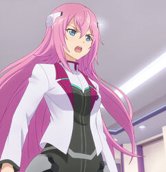  aqua_eyes female gakusen_toshi_asterisk julis-alexia_von_riessfeld long_hair pink_hair screencap solo 