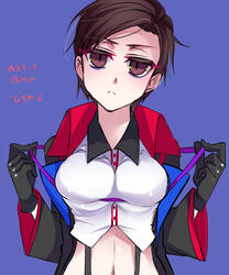  breasts brown_hair disney female kokuchuutei looking_at_viewer mary_poppins short_hair solo 