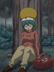  awa closed_eyes female green_hair hat hunter_x_hunter long_hair ponzu sleeping unconscious 