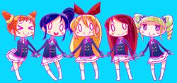  aikatsu! arisugawa_otome chibi hato_haru hoshimiya_ichigo kiriya_aoi seifuku shibuki_ran toudou_yurika 