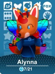  alynna animal_crossing antennae_(anatomy) anthro canid canine dotrook fairy female fox hi_res mammal multi_tail nintendo rainbow tail 