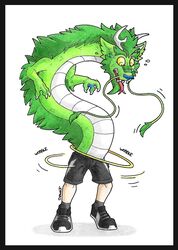  asian_mythology black_border border danwolf15 dragon east_asian_mythology eastern_dragon feral hi_res hoop_transformation human_to_feral male mythological_creature mythological_scalie mythology scalie solo species_transformation transformation transformation_ring 