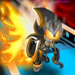  1:1 animatronic creepypasta fire flamethrower flying furnace_(dumbie_dumbie) hi_res machine male metal metal_sonic nightzombie ranged_weapon robot sega solo sonic.exe_(creepypasta) sonic_the_hedgehog_(series) starved_(creepypasta) steam weapon 