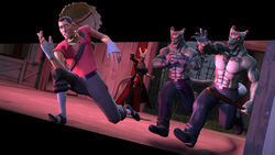  16:9 3d_(artwork) anthro clothed clothing digital_media_(artwork) dragon dragon_(petruz) eastern_dragon_(petruz) female gloves group handwear hat headgear headwear hi_res human humanoid looking_at_another looking_back mafia male male/female mammal melee_weapon muscular muscular_anthro muscular_male mythological_creature mythological_scalie mythology petruz_(copyright) photolol.03 reptile running scalie scout_(team_fortress_2) source_filmmaker_(artwork) tail team_fortress_2 valve weapon widescreen 