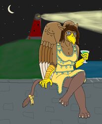  1920s alternative_fashion anthro avian bird burd female flapper gatsby great gryphon hi_res mythological_avian mythological_creature mythology roaring wings 