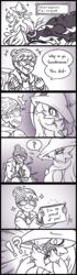  !? 1boy ? angry bag bags_under_eyes beanie blush breasts cable_knit english_text fainted female fusion garderenne_(rakkuguy) gardevoir glaring glasses hair_over_one_eye hat hatterene highres large_breasts looking_back narrowed_eyes notepad obstagoon open_mouth pokemon pokemon_(creature) pokemon_(game) pokemon_swsh rakkuguy speech_bubble surprised sweatdrop victor_(pokemon) writing 