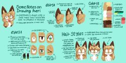  absurd_res anthro averi_(fiddleafox) brown_body brown_eyes brown_fur canid canine closed_eyes english_text featureless_eyes female female_anthro fiddleafox fox fur gloves_(marking) hair hi_res looking_at_viewer mammal markings model_sheet solo text white_body white_fur 