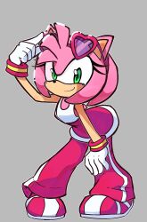  absurd_res amy_rose eulipotyphlan eyewear female fur green_eyes hedgehog hi_res mammal nin10ja pink_body pink_fur sega sonic_riders sonic_the_hedgehog_(series) sunglasses 