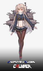  absurdres arms_at_sides bad_id bad_pixiv_id belt black_skirt blush brown_pantyhose buttons character_name commentary_request crop_top cuna_(qunya) double-breasted epaulettes female frunze_(steelblue_mirage) full_body fur_collar glint gold_trim gradient_background grey_shirt hair_between_eyes hair_ornament hairclip highres long_hair long_sleeves looking_at_viewer machinery mast midriff military military_uniform miniskirt navel original pantyhose parted_lips pleated_skirt red_eyes rigging shirt shoes sidelocks simple_background skirt sleeves_past_wrists solo standing steelblue_mirage stomach suspenders thigh_gap turret two_side_up uniform very_long_hair warship_girls_r white_background white_hair 