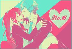  ^_^ closed_eyes female free! hug long_hair matsuoka_gou ponytail red_hair rio_(rio_01) school_uniform smile tachibana_makoto 