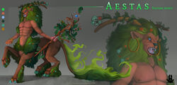  angry biceps brown_body classical claws deity demon diorionarh feathered_wings feathers fur grass green_hair hair horn leaf magic male model_sheet muscular muscular_male mythology nature paws plant renaissance sacrifice simple_background solo tail tail_motion tailwag taur unknown_species wings 