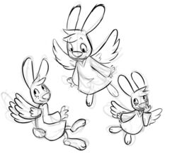  2023 angel angel_gabby angel_hare angel_hare_(the_east_patch) anthro black_and_white clothing dress female freckles guide_lines hare lagomorph leporid mammal monochrome paws rabbit simple_background smile solo soulcentinel the_east_patch violetechoes white_background wings 