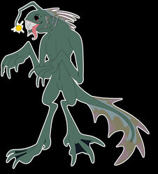  ambiguous_gender anglerfish anthro bioluminescence clawed_fingers claws digital_media_(artwork) digitigrade entity_(tma) feet fin fish full-length_portrait gills glowing grey_gills hi_res lure_(anatomy) marine meatcarnist membrane_(anatomy) monster navel neck_gills portrait sharp_teeth solo standing stranger_(tma) tail tail_fin teeth the_anglerfish_(tma) the_magnus_archives toe_claws toes tongue tongue_out webbed_feet 