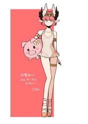  :o alternate_costume animal aqua_eyes bare_shoulders border carrying carrying_under_arm circe_(fate) fate/grand_order fate_(series) feather_hair_ornament feathers female flat_chest flower full_body gold_armlet gold_hairband gold_necklace gold_thighlet goma1021 hair_flower hair_ornament hairband highres holding holding_animal jewelry looking_at_viewer multicolored_eyes necklace no_socks one-piece_swimsuit pink_eyes pink_hair platform_sandals pointy_ears red_border sandals standing swimsuit two-tone_eyes waist_ribbon 