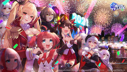  +_+ 2021 6+girls :d :o admiral_graf_spee_(azur_lane) aerial_fireworks ahoge akagi-chan_(azur_lane) animal_ears azur_lane baltimore_(azur_lane) bell black_headwear black_ribbon blonde_hair blue_eyes braid breasts brown_hair choker cityscape cleavage clenched_hands confetti cross detached_collar dido_(azur_lane) double_bun dress elbow_gloves epaulettes fingerless_gloves fireworks fox_ears gloves grey_hair hair_bell hair_between_eyes hair_bun hair_ornament hair_ribbon hairband hands_on_own_cheeks hands_on_own_face hat highres iron_cross jacket japanese_clothes kt._(kaisou-notagui) laffey_(azur_lane) large_breasts le_malin_(azur_lane) li&#039;l_sandy_(azur_lane) lights logo long_hair long_sleeves looking_at_viewer looking_away medium_breasts multicolored_hair multiple_girls nelson_(azur_lane) neon_lights new_year oerba_yun_fang official_art open_mouth peaked_cap pointing purple_eyes purple_hair rabbit_ears red_eyes red_hair red_jacket ribbon scarf second-party_source shirt short_hair short_twintails sidelocks single_hair_bun skin_fang small_breasts smile streaked_hair teeth twintails unicorn_(azur_lane) white_hair yellow_eyes zeppy_(azur_lane) 