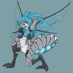  aleu_moonshadow ambiguous_gender antennae_(anatomy) anthro arthropod arthropod_abdomen bee bioluminescence canid canine dragonfly exoskeleton fluffy fox glowing hybrid hymenopteran insects kyrio lepidopteran mammal mandibles moth nikorokumitsero solo tongue wings 