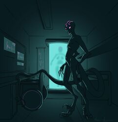  2020 3_toes 4_fingers alien anthro ascar_angainor detailed_background digital_media_(artwork) duo feet fingers hi_res male nude solo_focus standing toes 