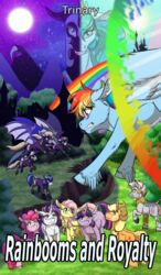  applejack_(mlp) bat_pony blossomforth_(mlp) canterlot castle cloud_kicker_(mlp) cover cover_art cover_page derpy_hooves ear_piercing ear_ring equid equine female feral fluttershy_(mlp) flying friendship_is_magic group hasbro hi_res horn horse inuhoshi-to-darkpen large_group mammal mane_six_(mlp) membrane_(anatomy) membranous_wings my_little_pony mythological_creature mythological_equine mythology neck_ring nightmare_moon_(mlp) pegasus piercing pinkie_pie_(mlp) pony princess_celestia_(mlp) rainbow rainbow_dash_(mlp) rarity_(mlp) ring_piercing shining_armor_(mlp) stripes text twilight_sparkle_(mlp) unicorn wings zebra zecora_(mlp) 