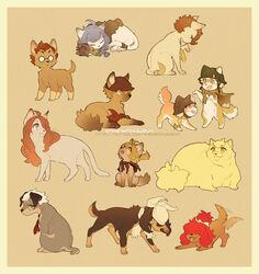  abyssinian_cat armor basset_hound blonde_hair boron_brioche britz_strudel canid canine canis chartreux chick_montblanc clothing cyberconnect2 domestic_cat domestic_dog felid feline felis female feral feralized fuga:_melodies_of_steel german_shepherd group hack_montblanc hair hanna_fondant hat headgear headwear helmet herding_dog hunting_dog jin_macchiato kyle_bavarois little_tail_bronx male malt_marzipan mammal mei_marzipan pastoral_dog pink_hair scent_hound sheena_falafel shrimposaurus socks_million tail tail_motion tailwag wappa_charlotte welsh_corgi 